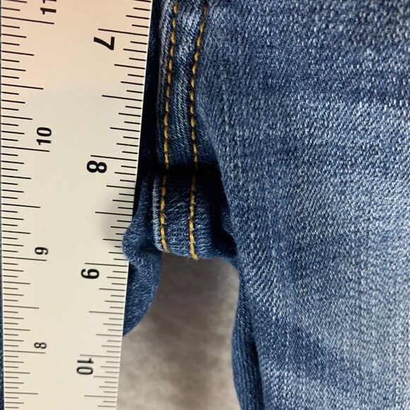 KanCan Women's Mid Rise Distressed Ankle Skinny Jeans Medium Wash Size 5/26 9011 - Picture 4 of 9